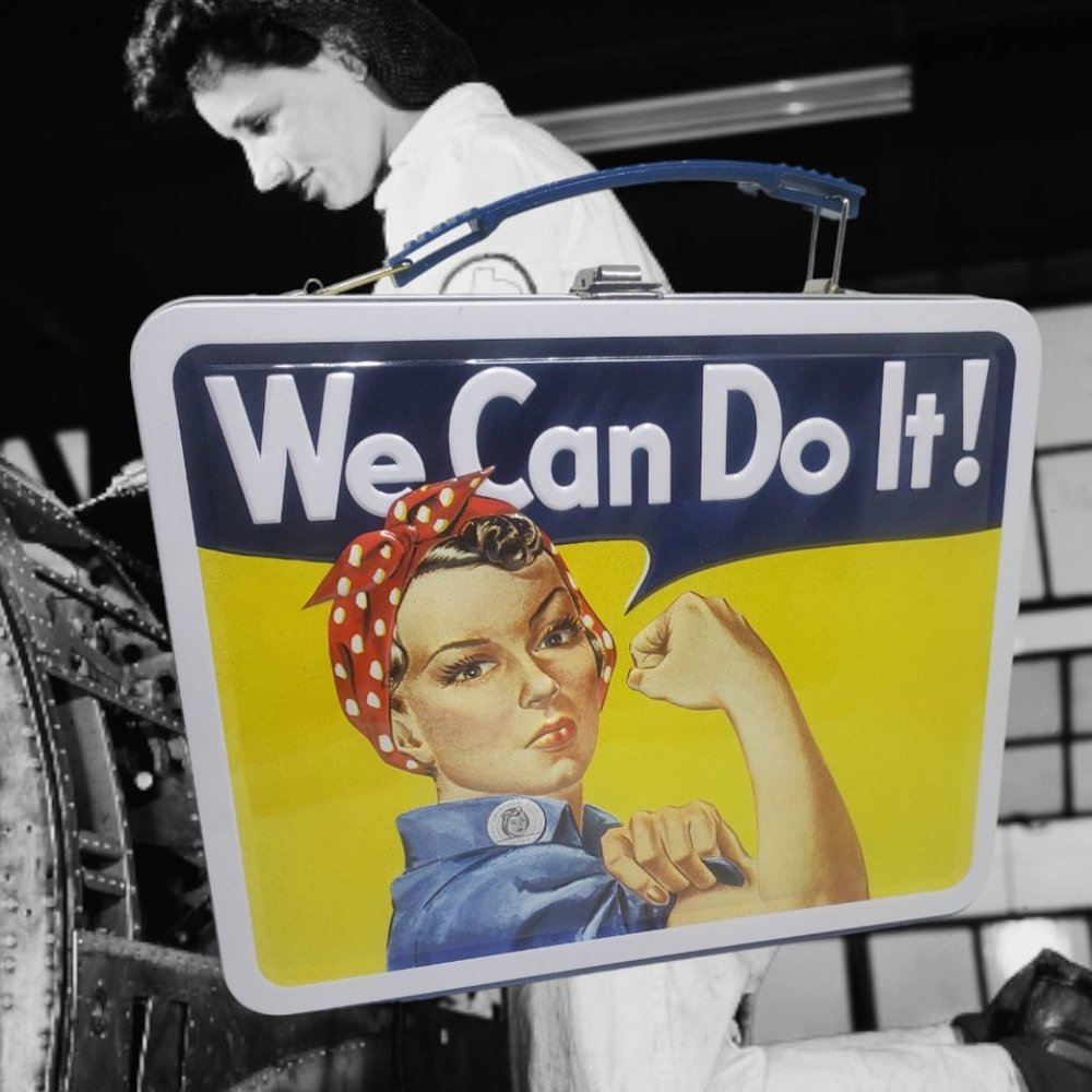Rosie the Riveter Retro Metal Lunch Box - "Smithsonian Edition".